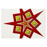 Pattern Tile Decorative Design Star Banner and Sign 6  x 4 