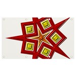 Pattern Tile Decorative Design Star Banner and Sign 7  x 4 