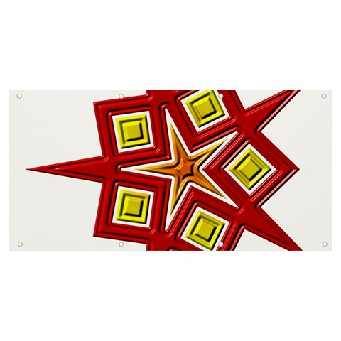 Pattern Tile Decorative Design Star Banner and Sign 8  x 4  from ArtsNow.com Front