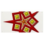 Pattern Tile Decorative Design Star Banner and Sign 8  x 4 