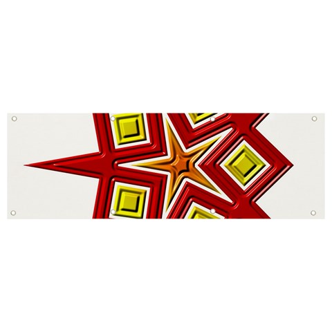 Pattern Tile Decorative Design Star Banner and Sign 9  x 3  from ArtsNow.com Front