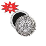 Vector Mandala Drawing Decoration 1.75  Magnets (100 pack) 