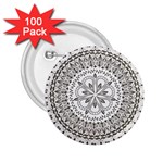 Vector Mandala Drawing Decoration 2.25  Buttons (100 pack) 