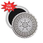 Vector Mandala Drawing Decoration 2.25  Magnets (100 pack) 