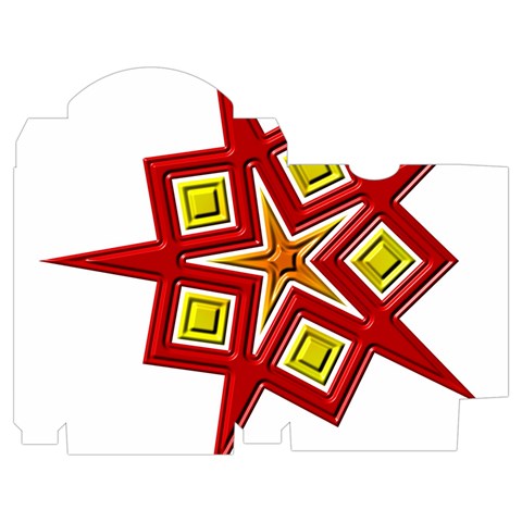 Pattern Tile Decorative Design Star Playing Cards Single Design (Rectangle) with Custom Box from ArtsNow.com Poker Box