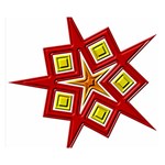 Pattern Tile Decorative Design Star Premium Plush Fleece Blanket (Small)