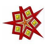 Pattern Tile Decorative Design Star Premium Plush Fleece Blanket (Large)