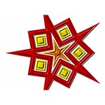 Pattern Tile Decorative Design Star Premium Plush Fleece Blanket (Extra Small)