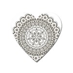 Vector Mandala Drawing Decoration Heart Magnet