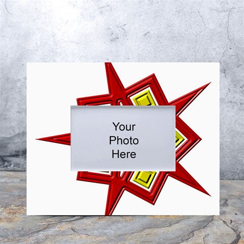 Pattern Tile Decorative Design Star White Tabletop Photo Frame 4 x6  from ArtsNow.com Front