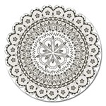 Vector Mandala Drawing Decoration Magnet 5  (Round)