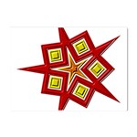 Pattern Tile Decorative Design Star Crystal Sticker (A4)
