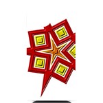 Pattern Tile Decorative Design Star iPhone 14 Black UV Print Case