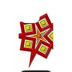 Pattern Tile Decorative Design Star iPhone 14 Pro Black UV Print Case