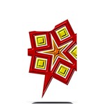 Pattern Tile Decorative Design Star iPhone 14 Pro Max Black UV Print Case