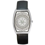 Vector Mandala Drawing Decoration Barrel Style Metal Watch