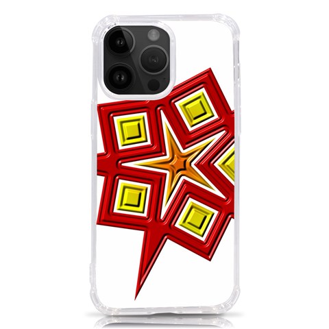 Pattern Tile Decorative Design Star iPhone 14 Pro Max TPU UV Print Case from ArtsNow.com Front