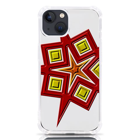 Pattern Tile Decorative Design Star iPhone 13 TPU UV Print Case from ArtsNow.com Front