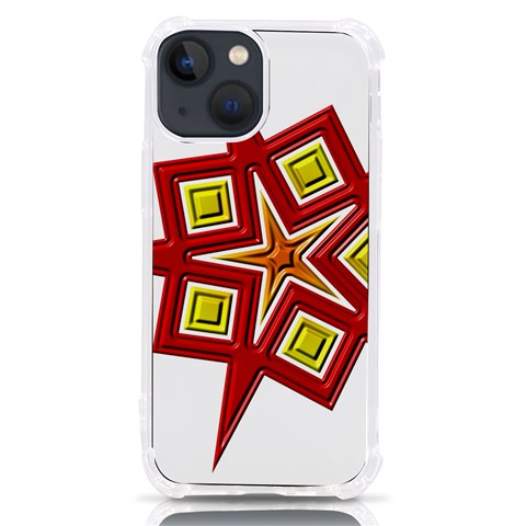 Pattern Tile Decorative Design Star iPhone 13 mini TPU UV Print Case from ArtsNow.com Front