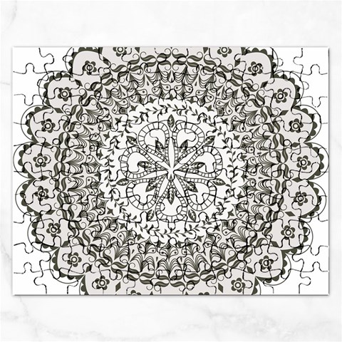 Vector Mandala Drawing Decoration Rectangular Jigsaw Puzzl from ArtsNow.com Front