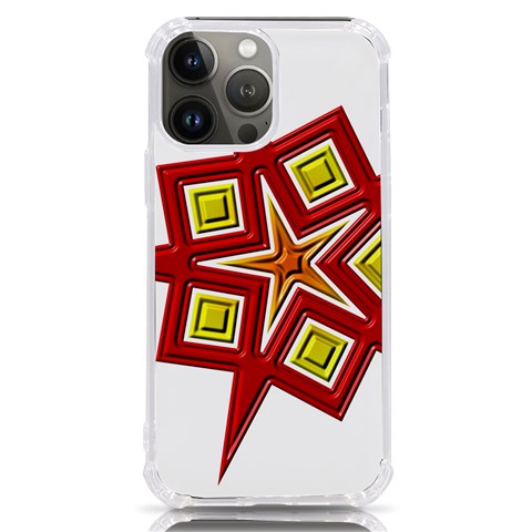 Pattern Tile Decorative Design Star iPhone 13 Pro Max TPU UV Print Case from ArtsNow.com Front
