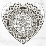 Vector Mandala Drawing Decoration Jigsaw Puzzle (Heart)
