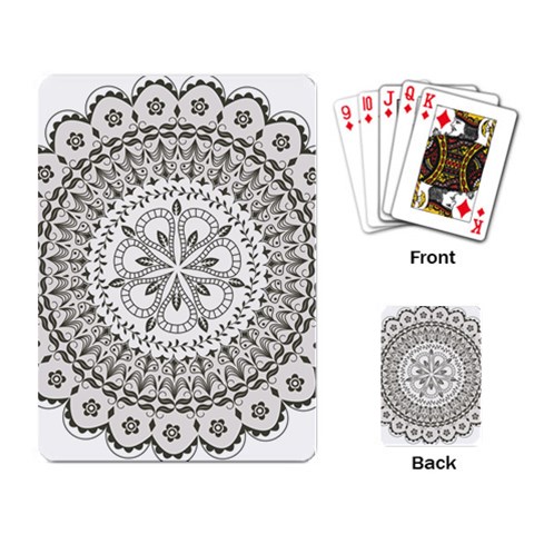 Vector Mandala Drawing Decoration Playing Cards Single Design (Rectangle) from ArtsNow.com Back