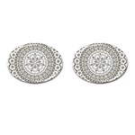 Vector Mandala Drawing Decoration Cufflinks (Oval)