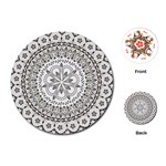 Vector Mandala Drawing Decoration Playing Cards Single Design (Round)