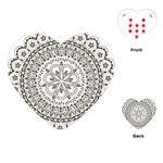 Vector Mandala Drawing Decoration Playing Cards Single Design (Heart)