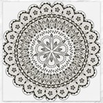 Vector Mandala Drawing Decoration Canvas 12  x 12 
