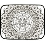 Vector Mandala Drawing Decoration Fleece Blanket (Mini)