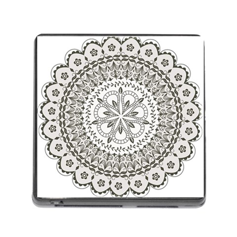 Vector Mandala Drawing Decoration Memory Card Reader (Square 5 Slot) from ArtsNow.com Front