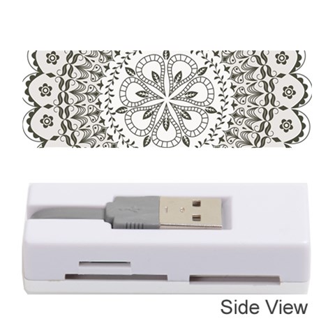 Vector Mandala Drawing Decoration Memory Card Reader (Stick) from ArtsNow.com Front
