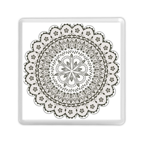 Vector Mandala Drawing Decoration Memory Card Reader (Square) from ArtsNow.com Front
