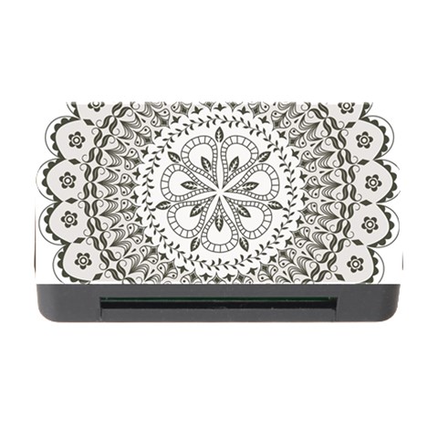 Vector Mandala Drawing Decoration Memory Card Reader with CF from ArtsNow.com Front