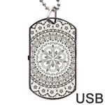 Vector Mandala Drawing Decoration Dog Tag USB Flash (Two Sides)