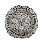 Vector Mandala Drawing Decoration Standard 15  Premium Round Cushions