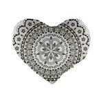 Vector Mandala Drawing Decoration Standard 16  Premium Heart Shape Cushions