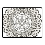 Vector Mandala Drawing Decoration Two Sides Fleece Blanket (Small)