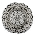 Vector Mandala Drawing Decoration Large 18  Premium Flano Round Cushions
