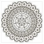 Vector Mandala Drawing Decoration Square Satin Scarf (36  x 36 )