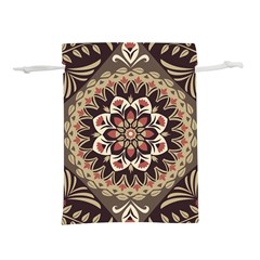 Seamless Pattern Floral Flower Lightweight Drawstring Pouch (M) from ArtsNow.com Back
