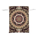 Seamless Pattern Floral Flower Lightweight Drawstring Pouch (L)