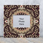 Seamless Pattern Floral Flower White Wall Photo Frame 5  x 7 
