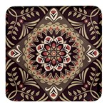 Seamless Pattern Floral Flower Square Glass Fridge Magnet (4 pack)
