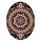 Seamless Pattern Floral Flower Oval Glass Fridge Magnet (4 pack)