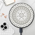 Vector Mandala Drawing Decoration Wireless Fast Charger(Black)