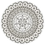 Vector Mandala Drawing Decoration Round Trivet