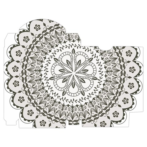 Vector Mandala Drawing Decoration Playing Cards Single Design (Rectangle) with Custom Box from ArtsNow.com Poker Box